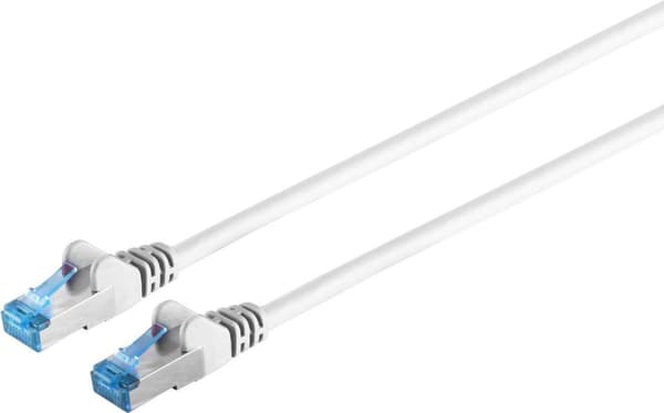 S/CONN maksimale tilslutningsmuligheder netværkskabel patch-kabel, kat 6A, S/FTP, PIMF, hvid, 5,0 m (75715-W)