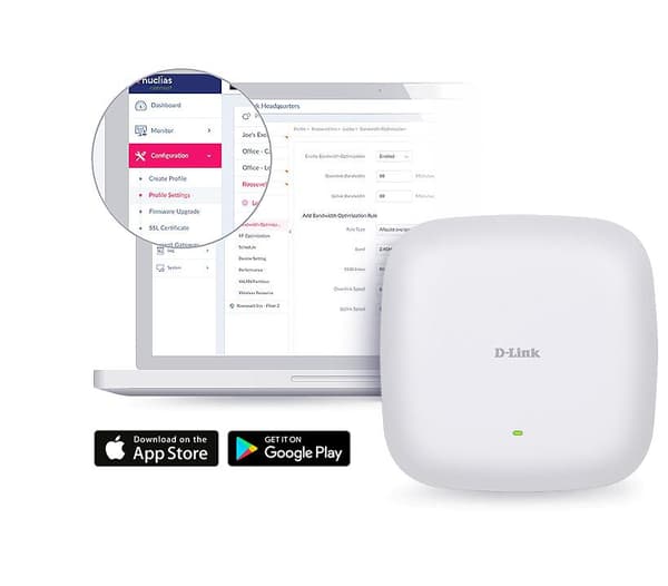 D-Link DAP-X2850 WiFi-adgangspunkt DAP-X2850 2,4 GHz, 5 GHz