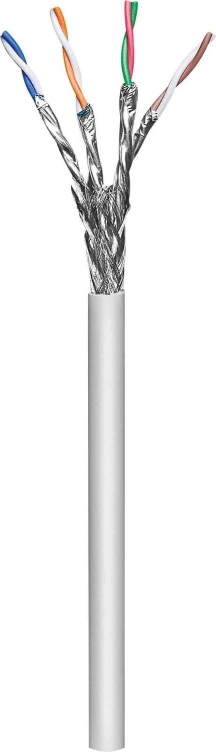 Intellinet 705035 installationskabel Cat6a, S/FTP 305 m spole, LS0H, CPR-Dca Classified, AWG 23, massiv ledning, grå