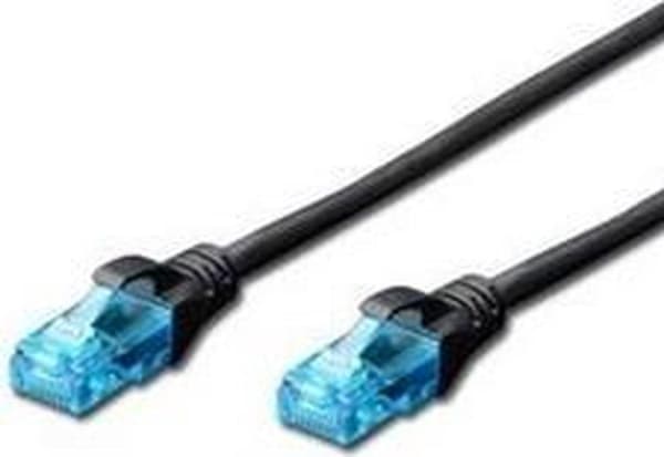Digitus DK-1512-020/BL netværkskabel 2 m Cat5e U/UTP (UTP) Sort