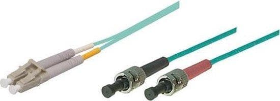 Gode forbindelser Alcasa GODE FORBINDELSER - Patch ledning - ST Multi-Mode (M) - LC Multi-Mode (M) - 1 m - Fiberoptik - 50/125 mikron - OM3 - Turkis (