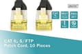 Miniatyrbild 5 av 6: DIGITUS - Patchkabel - RJ-45 (M) till RJ-45 (M) - 2 m - S/FTP - CAT 6a - skärmad, halogenfri, gjuten, utan krok - svart (pack om 10)