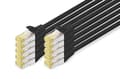 Miniatyrbild 1 av 6: DIGITUS - Patchkabel - RJ-45 (M) till RJ-45 (M) - 2 m - S/FTP - CAT 6a - skärmad, halogenfri, gjuten, utan krok - svart (pack om 10)
