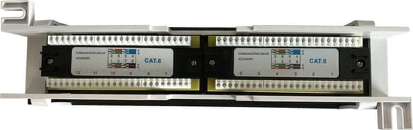 CAT6 UTP -seinäkiinnityspaneeli - 12 porttia