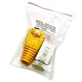 Miniatyrbillede 2 af 4: LogiLink MP0015 RJ45 stik CAT 5e, skærmet MP0015 stik, lige poler: 8P8C gul 100 stk.