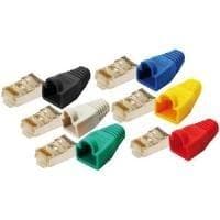 LogiLink MP0015 RJ45 stik CAT 5e, skærmet MP0015 stik, lige poler: 8P8C gul 100 stk.