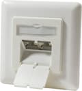 Miniatyrbillede 1 af 5: Indbygningsboks 2xRJ45 Cat6 LogiLink Pure White