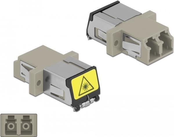 DeLOCK - Nätverkskoppling - LC Multi-Mode (W) till LC Multi-Mode (W) - fiberoptisk - duplex - OM1/OM2 - beige (86899)