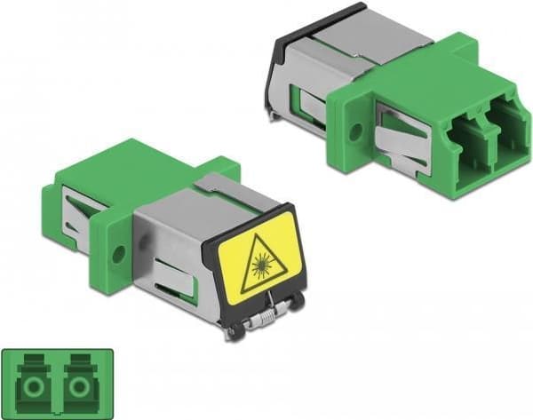 DeLOCK - Netværkskobler - LC single mode (W) til LC single mode (W) - fiberoptisk - duplex - grøn (86897)