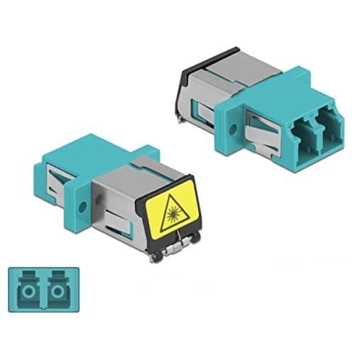 Delock fiberoptisk koppling LC duplex jack till LC duplex jack multimode aqua