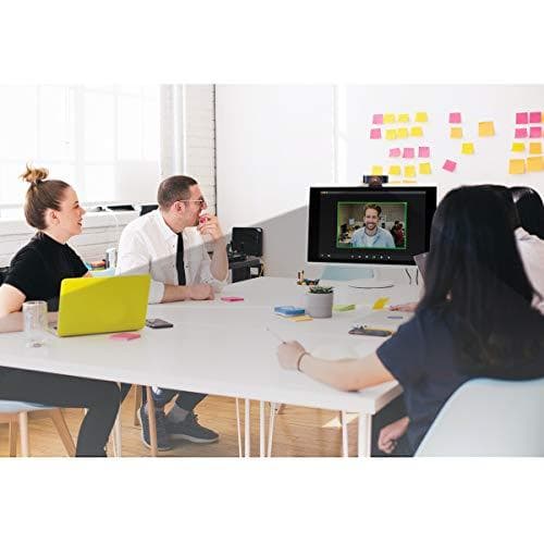 LogiLink UA0379 - Conference HD USB webcam professionelt, 80° vidvinkelobjektiv, dobbelt mikrofon med støjreduktion, autofokus, privatcover, til video