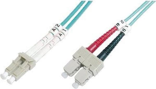 Digitus DK-2532-05-4 Fiberoptisk fiberoptisk anslutningskabel [1x LC-kontakt - 1x SC-kontakt] 50/125 µ Multimode OM4 5,00 m