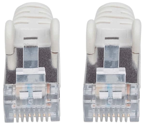 Intellinet 740678 RJ45 Verkkokaapeli, patch-kaapeli CAT 6A S/FTP 1,00 m Harmaa kalvosuojaus, Suojaus punottu, Suojattu, Sopii HDMI:lle,