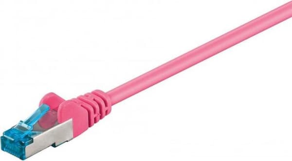 CAT6a S/FTP (PIMF) patch-kaapeli 10 metriä vaaleanpunainen