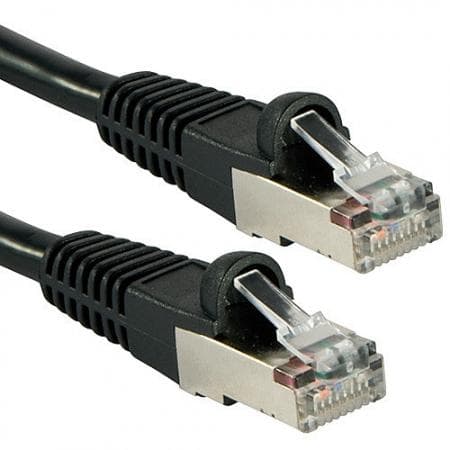 LINDY 47175 RJ45 Netværkskabel, patchkabel CAT 6A S/FTP 30,00 cm Sort 1 stk.