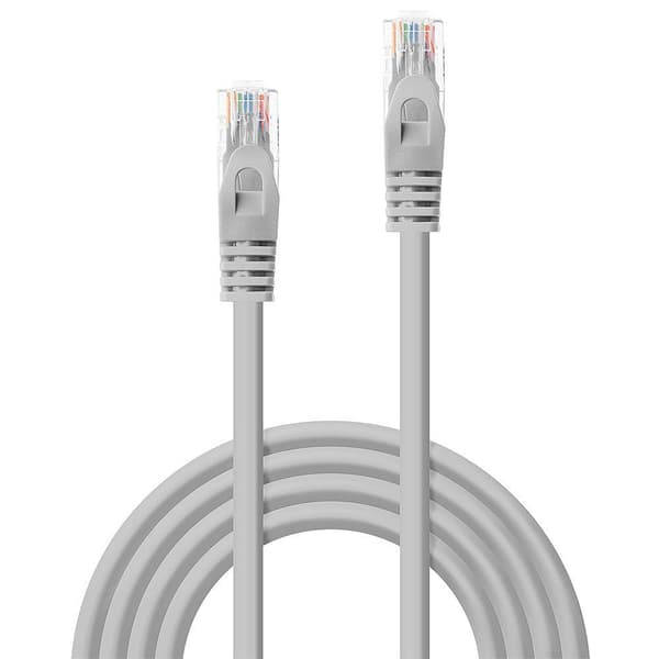 LINDY 48363 RJ45 nätverkskabel, patchkabel CAT 5e U/UTP 2.00m grå