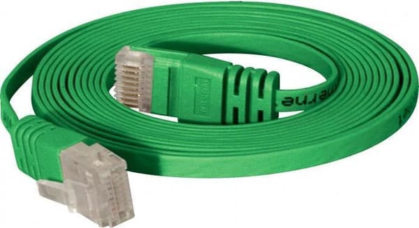 Laadukas patch-kaapeli, litteä, U/UTP, suojaamaton, Cat 6, vihreä, 0,25 m Superlitteä patch-kaapeli, esim. mattojen ja jalkalistojen alle asettamiseen