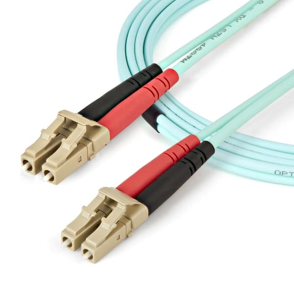 StarTech.com 5m OM4 Duplex Multimode Valokuitukaapeli - 100 Gb - 50/125 - LSZH - LC/LC - Kuitu Patch Kaapeli - Aqua - Verkkokaapeli - LC Multi-Mode (M