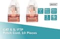 Miniatyrbillede 4 af 6: DIGITUS - 10 styk - patchkabel Cat-6 - 5m - S-FTP afskærmning - kobberledninger - LSZH kappe - netværkskabel - grå