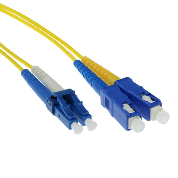 ACT 15 meter LSZH Singlemode 9/125 OS2 fiberoptisk patchkabel duplex med LC- och SC-kontakter RL8915