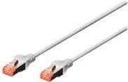 DIGITUS Professional - Patch-kabel - RJ-45 (M) til RJ-45 (M) - 1,0m - SFTP, PiMF - CAT 6 - IEEE 802.3 - halogenfri, støbt, uden krog, snoet - grå (pak