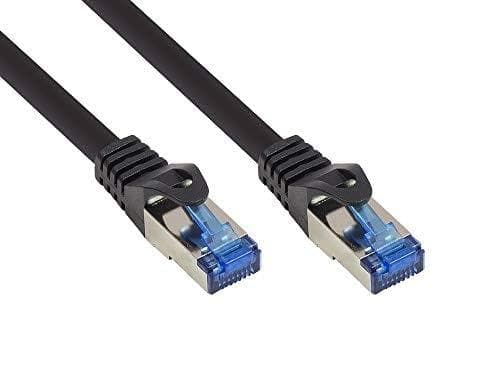 Alcasa 8060-SF005S verkkokaapeli 0,5 m Cat6a S/FTP (S-STP) Musta (8060-SF005S)