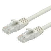VÆRDI - Patch ledning - RJ-45 (M) til RJ-45 (M) - 15 m - UTP - CAT 6a - støbt, uden krog - Grå, RAL 7044 (21.99.0878)