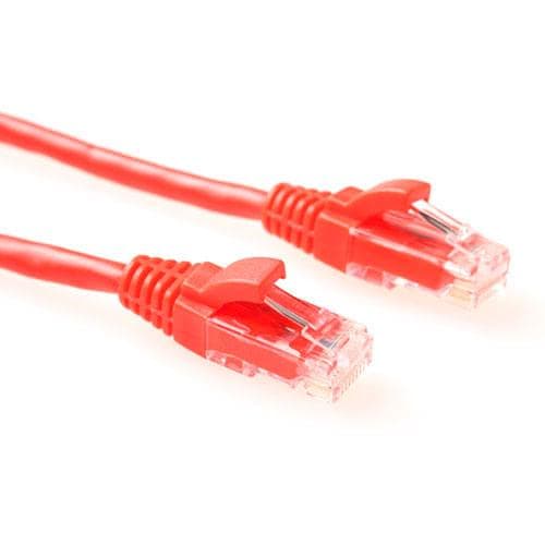 ACT Röd 7 meter U/UTP CAT6 patchkabel komponentnivå med RJ45-kontakter. Cat6 u/utp komponent rd 7,00m (IK8507)