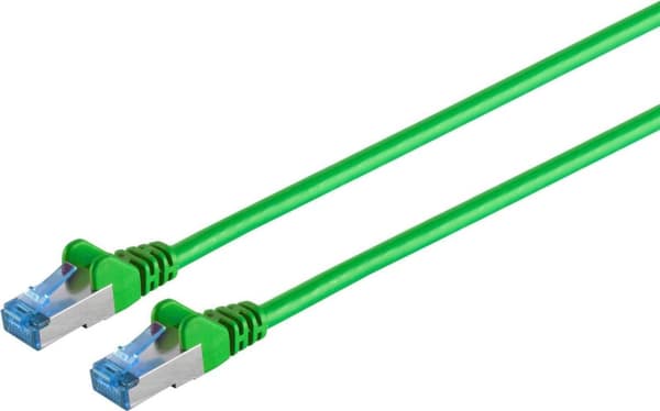 S/CONN maksimale tilslutningsmuligheder netværkskabel patch-kabel, kat 6A, S/FTP, PIMF, grøn, 7,5 m (75717-G)