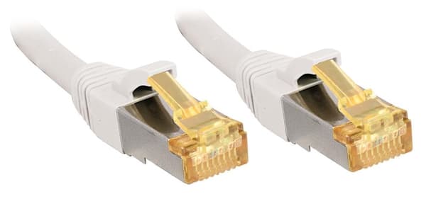 Lindy - Patchkabel - RJ-45 (M) - RJ-45 (M) - 1,0m - SFTP -Cat.7 råkabel - presset, halogenfri - hvid (47322)