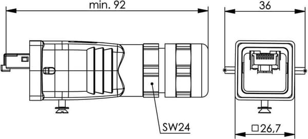 Telegärtner J80026A0018 STX V5 RJ45 stiksæt variant 5 Stik, lige Antal ben: 8P8C Aluminium 1 stk.
