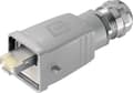 Miniatyrbillede 1 af 4: Telegärtner J80026A0018 STX V5 RJ45 stiksæt variant 5 Stik, lige Antal ben: 8P8C Aluminium 1 stk.