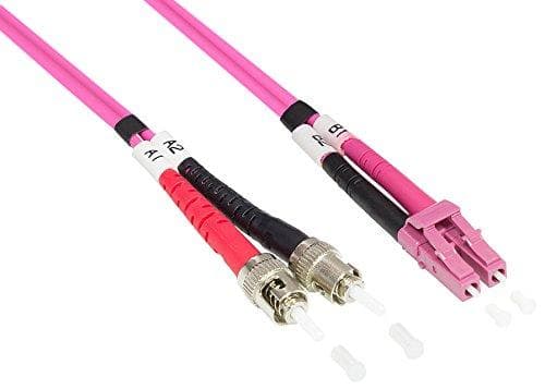 Gode forbindelser Fiberoptisk dupleks LC til SC Multimode 50/125 tommer Fiberoptisk kabel 20 m
