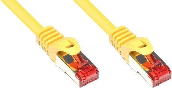 Bra anslutningar - Patchkabel - RJ-45 (M) till RJ-45 (M) - 25 cm - SFTP - CAT 6 - Gul