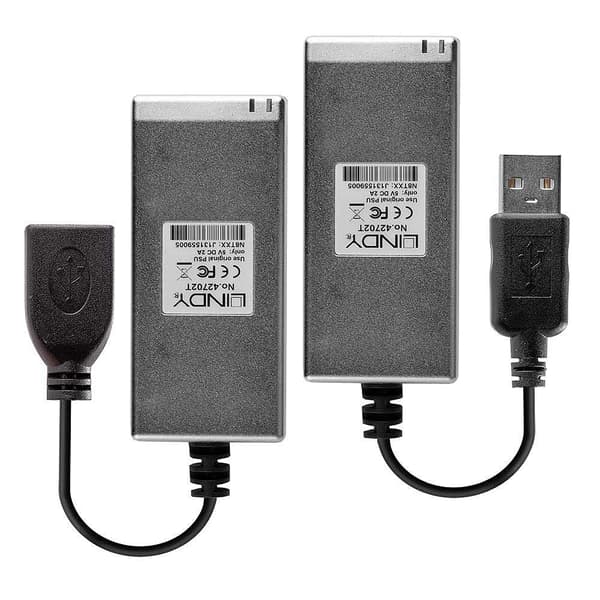 Lindy 42702 Network Extender Network Transmitter & Receiver Grå