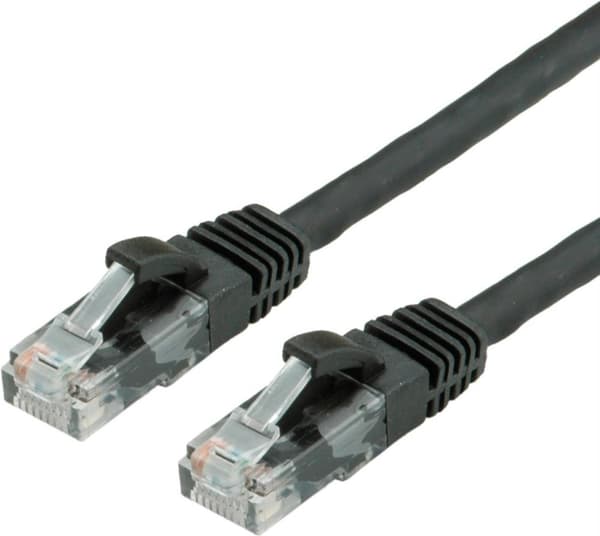VALUE patch kabel Cat.6A UTP | Datahastigheder op til 10Gbit/s | Parsnoet forbindelseskabel med RJ-45-stik monteret på begge sider | sort | 0,3m