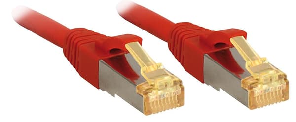 Lindy - Patchkabel - RJ-45 (M) - RJ-45 (M) - 20,0m - SFTP -Cat.7 råkabel - presset, halogenfri - rød (47300)