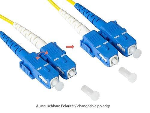 Patchkabel fiberoptisk duplex OS1 (singlemode, 9/125) LC/SC, 30m, Good Connections®