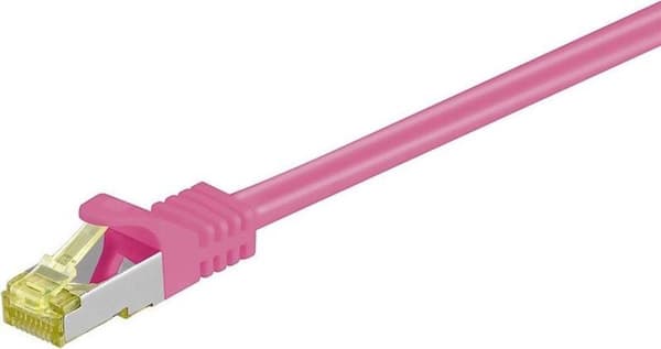 Cat7 S/FTP (PIMF) patchkabel 0,50 meter rosa