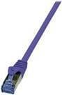 Logilink PrimeLine - patchkabel - RJ-45 (M) til RJ-45 (M) - 2 m - SFTP, PiMF - CAT 6a - halogenfri, støbt, uden krog - violet (CQ305VS)