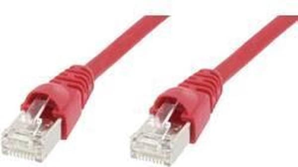 Telegärtner L00004A0056 RJ45 Verkkokaapeli, patch-kaapeli CAT 6A S/FTP 7,50 m Punainen Liekinkestävä, Snagless 1 kpl