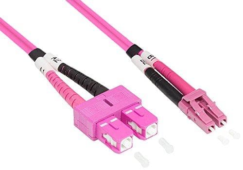 Gode forbindelser Fiberoptisk Duplex LC til SC Multimode 50/125 tommer Fiberoptisk kabel 10 m