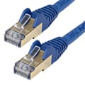 Pikkukuva 1 / 3: StarTech.com 1,5 m CAT6a-kaapeli - Sininen - RJ45 Ethernet-kaapeli - Snagless - CAT6a STP-johto - Kuparijohto - 10 Gb - Patch-johto - RJ-45 (M) - RJ-4