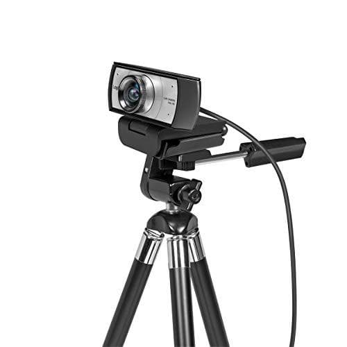 LogiLink UA0377 - Conference HD USB webcam, 120° ultra vidvinkel linse, dobbelt mikrofon med støjreduktion, manuel fokus, til videokonferencer og live