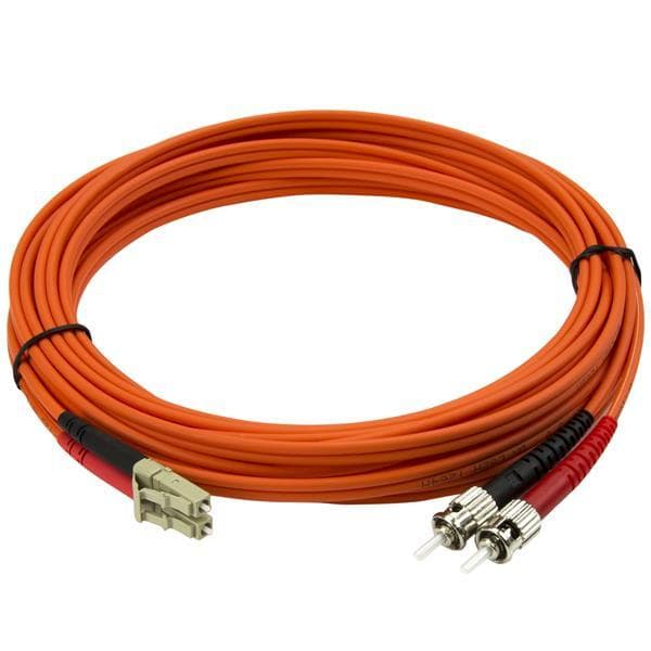 StarTech.com Multimode LC - ST -kuituoptinen kaapeli - Kuituoptinen 50/125µ Duplex Patch -johto - LC-monimuoto (M) - ST-monimuoto (M) - 5,0 m - Kuituo