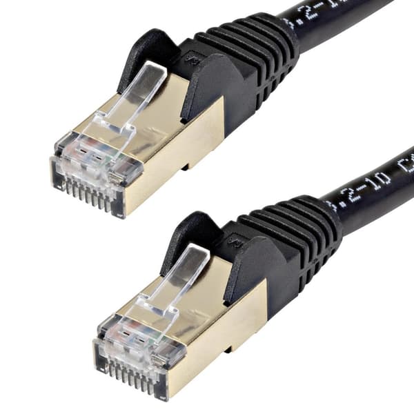 StarTech.com Patch-kabel CAT6a (7m sort RJ45 Snagless Connector CAT6a STP-kabel Kobbertråd netværkskabel)