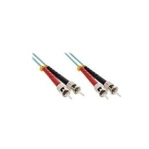 InLine - patchkabel - ST multi-mode (M) till ST multi-mode (M) - 50cm - fiberoptisk - 50/125 mikron - OM3 - halogenfri - turkos (81555O)