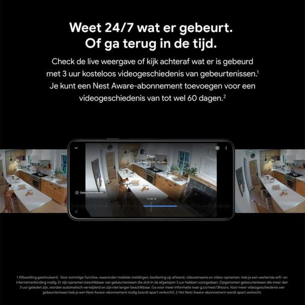 Google Nest Cam sikkerhedskamera - batteri