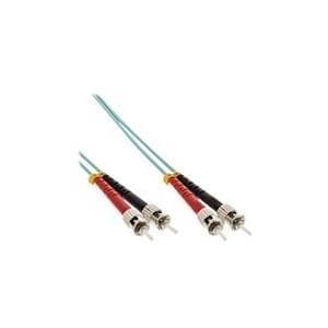 InLine - patchkabel - ST multi-mode (M) til ST multi-mode (M) - 15,0m - fiberoptisk - 50/125 mikron - OM3 - halogenfri - turkis (81515O)