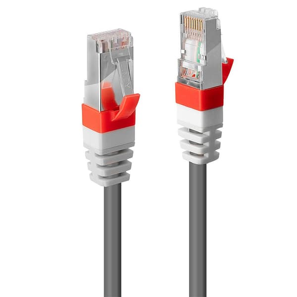 Lindy - Patch-kabel - RJ-45 (M) - RJ-45 (M) - 30 cm - SSTP-kabel - CAT 6a - presset, snoet, halogenfri - Grå (45350)